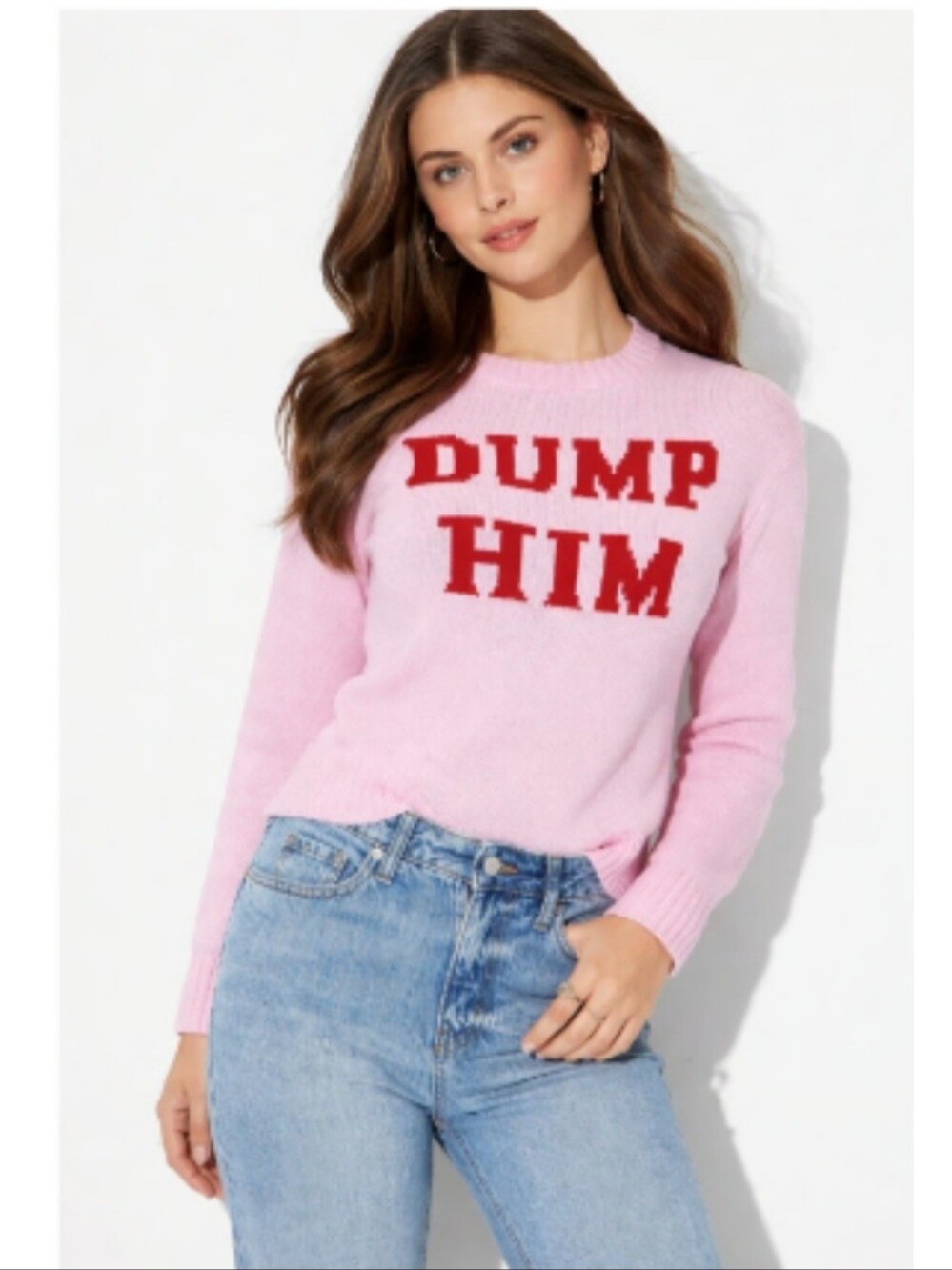 Wild Fable "Dump Him" Crewneck Sweater